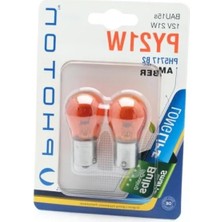 Hakay 12V Amber PY21W Ampul - 2'li Blister Pakette