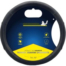 Hakay Premium Suni Deri Direksiyon Kılıfı - Siyah