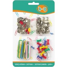 Hakay 4'lü Kırtasiye Seti - Ataş, Raptiye ve Harita Çivisi