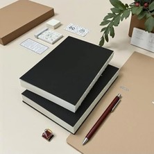 Hakay Özel Tasarım A5 Çizgisiz Defter, Siyah Kraft Kapak