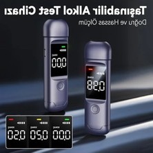Hakay Dijital LCD Ekranlı Taşınabilir Alkolmetre, Sesli ve Işıklı Uyarı Sistemi