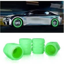 Hakay Fosforlu Karanlıkta Parlayan Oto Araba Sibop Kapağı - 4 Adet, Evrensel Uyum