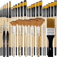 Hakay 32 Parça Fırça Seti - Guaj, Akrilik ve Yağlı Boya Için