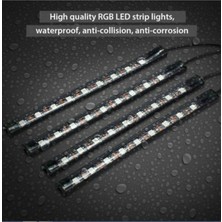 Rgb LED Ayak Altı Işığı, Sese ve Müziğe Duyarlı, Kumandalı, Araç Içi