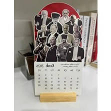 Hakay Masa Üstü Ahşap Standlı 2026 Takvim, Atatürk Temalı