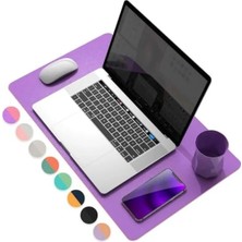 Hakay Çift Taraflı Deri Mouse Pad, 60X30 Cm, Kaymaz ve Suya Dayanıklı