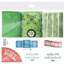 Hakay Çok Amaçlı Ekonomik Mikrofiber Temizlik Bezi, 3'lü Set