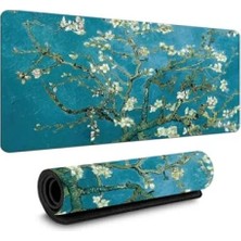 Hakay Büyük Boy, 90X40 cm Van Gogh Desenli Kaymaz Masa Pedi