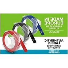 Hakay 3D Plastik Kabartma Şerit, 9 mm x 3 Mt, 3 Renk - Siyah/kırmızı/mavi