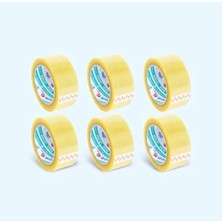 Hakay Şeffaf Koli Bandı - 45MM x 100M - Akrilik (6 Adet)