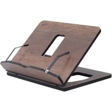 Hakay Ayarlanabilir Ahşap Kitap Okuma Standı, Büyük Boy (Ceviz)