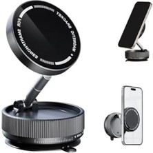 Hakay Katlanabilir 360 Derece Dönebilir Vakumlu Araç Tutucu Telefon Standı