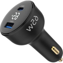 Hakay 65W Hızlı Araç Şarj Aleti - Type-C ve Usb-A Portları ile