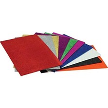 Hakay Yapışkanlı Simli Eva Kağıdı - 20 x 30 Cm, 10 Renk