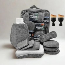 Hakay Profesyonel 11 Parça Mikrofiber Araç Yıkama Seti - Fırça ve Bez Seti