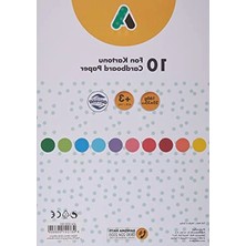 Hakay 10'lu Karışık Renk Fon Kartonu, 25X35 Cm, 160 G