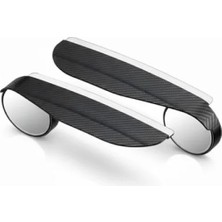 Hakay Ayarlanabilir Karbon Görünümlü Kör Nokta Aynası ve Yağmur Siperliği Seti