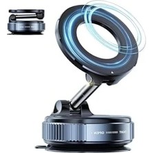 Hakay 360 Derece Dönebilen Magnetik Telefon Tutucu ve Vakumlu Araç Aksesuarı