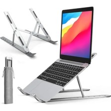 Hakay Katlanabilir Alüminyum Dizüstü Bilgisayar Standı, 2in1, Ayarlanabilir 7 Kademeli