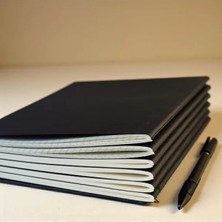 Hakay Kareli Dikişli Not Defteri Seti - A5, 4 Adet