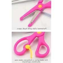 Hakay Çocuklar Için Güvenli Korumalı Okul Makası, Ergonomik Tasarım, Pembe-Sarı