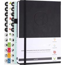 Hakay Tarihsiz Haftalık Planlayıcı, Deri Kapak, Siyah, Yüksek Kaliteli Kağıt