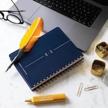 Hakay A5 Spiralli Keten 16 Aylık Akademik Ajanda - Lacivert