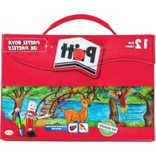 Hakay 12’li Canlı Renk Pastel Boya Seti - Taşınabilir Ambalaj