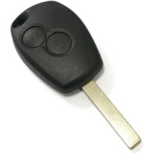 Hakay 2 Butonlu Siyah Anahtar Kabı - Renault Clio 3, Kangoo 2, Master Uyumlu (2006-2012)