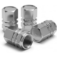 Hakay Metal Sibop Kapağı Seti, Gümüş Krom (4 Adet)