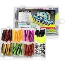 Hakay Panfish Mıknatıs Seti - 70 Bölünmüş Kuyruk ile 15 Siyah Boyut 8 Kanca