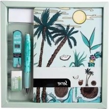 Hakay Desenli Nane Yeşili Defter Seti, Özel Kutuda