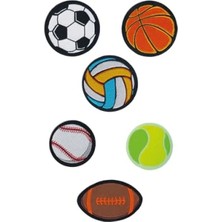 Hakay Ütü ile Yapışan Dokuma Arma Seti, Toplar, Spor Temalı