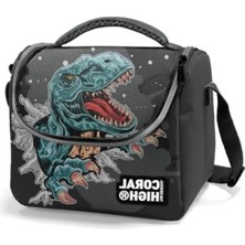 Hakay Termal Astarlı Erkek Beslenme Çantası - Siyah Gri Dinazor