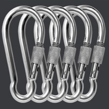 Hakay Paslanmaz Çelik Kilitli Yaylı Kanca - 6 Mm, 5 Adet