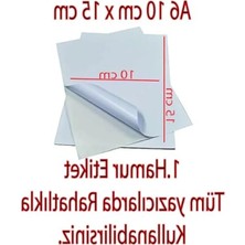 Hakay A6 Boyutunda Yapışkanlı Etiket, 100 Adet, Tüm Yazıcılarla Uyumlu