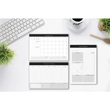Hakay 3'lü Masaüstü Planlayıcı Set - Günlük, Haftalık ve Aylık