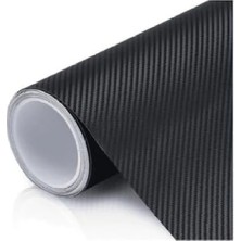 Hakay Tırtıklı 3D Siyah Karbon Kaplama Folyosu - 127 cm x 30 cm