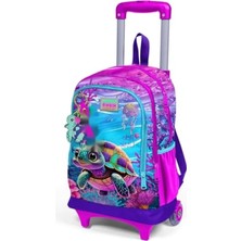 Hakay Işıklı Tekerlekli Çekçek Okul Çantası, Pembe Mor