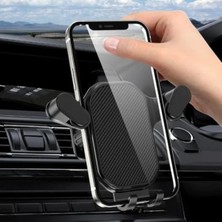Hakay Ayarlanabilir V Tipi Araba Telefon Tutacağı - Siyah Metal