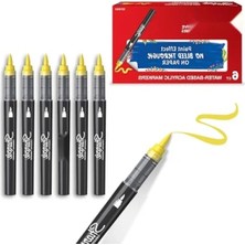 Hakay Akrilik Markör - Fırça Uç, Sarı Renk