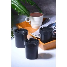 Hakay 3 Adet Siyah Plastik Küllük Oto Kül Tablası