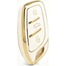 Hakay Anahtar Kılıfı - Beyaz Gold Renk