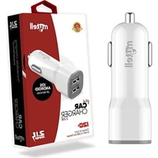 Hakay USB Araç Şarj Aleti - 2 USB Portu, 2100 Mah, Beyaz