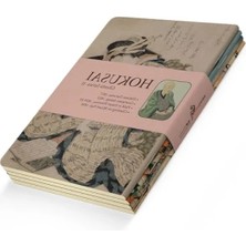 Hakay 4'lü Defter Seti, Çizgisiz, Sarı Krem Renk