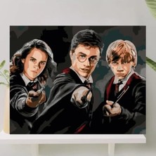 Hakay Sayılarla Boyama Tuval Seti Fırça ve Boya Dahil, 40X50 cm