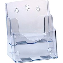 Hakay Dayanıklı 2 Katlı Şeffaf Brosur Stant - A5 Boyut