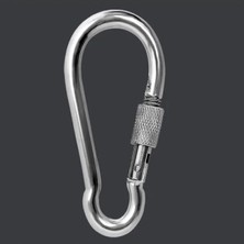 Hakay Paslanmaz Çelik Kilitli Karabina Kanca, 12 mm