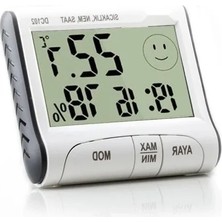 Hakay Iç Mekan Termometre ve Nem Ölçer Saat - Şık ve Pratik Tasarım