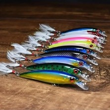 Hakay 10 Adet Tüylü Suni Spin Olta - 9 Cm, 7.2 gr